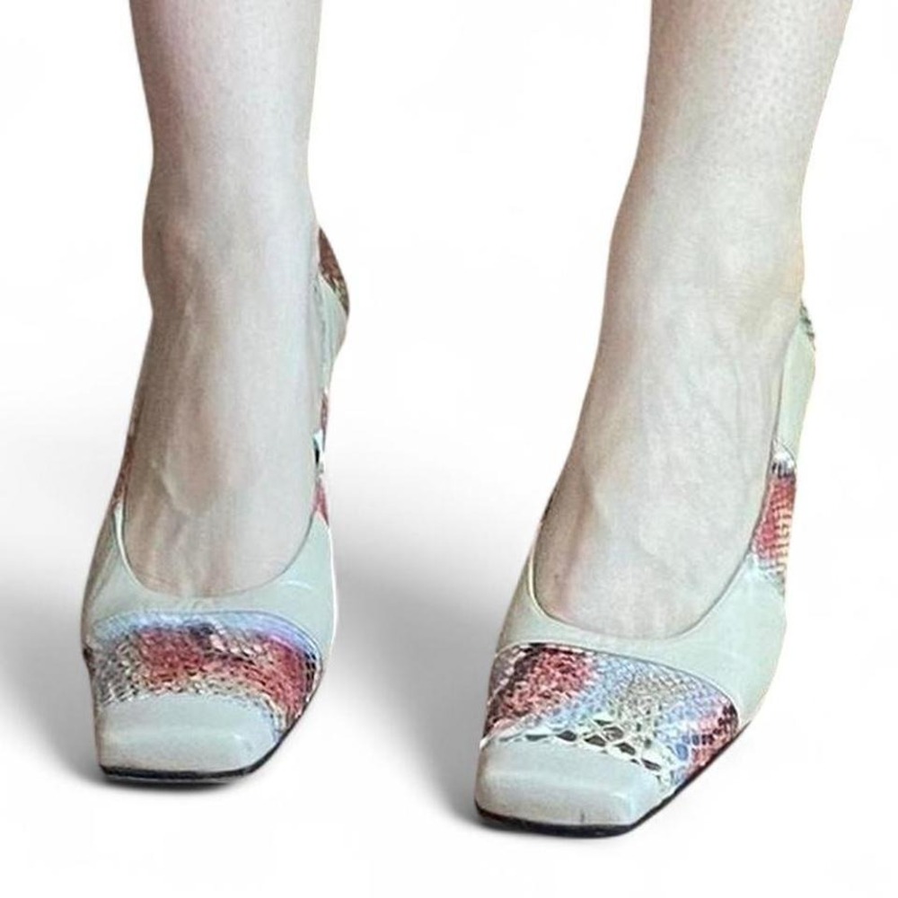 Funky Paul Melian snakeskin pumps